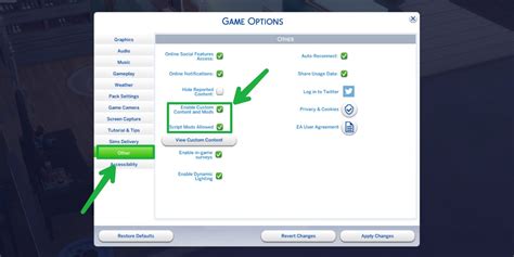 enable mods sims 4.
